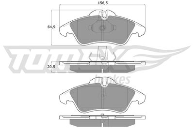 Brake Pad Set, disc brake TOMEX Brakes TX 10-93