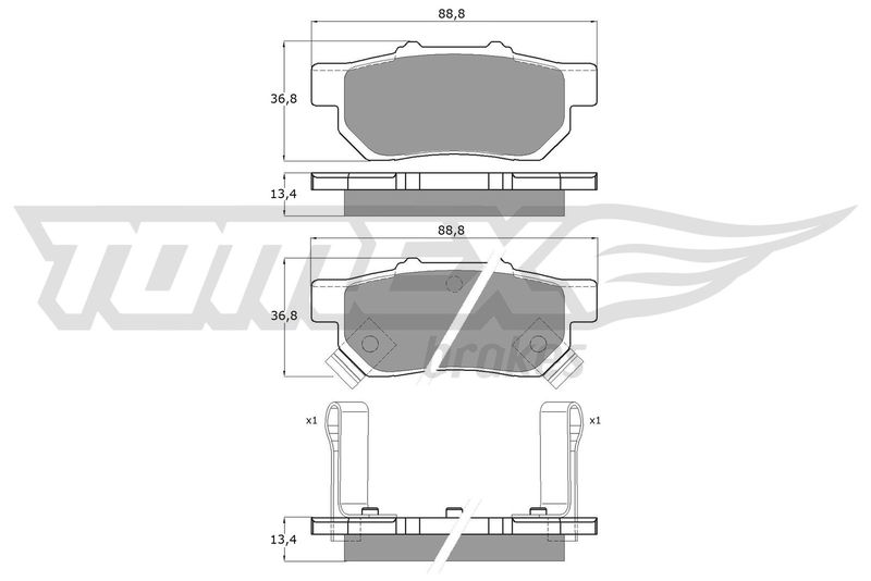TOMEX Brakes TX 10-99 Brake Pad Set, disc brake