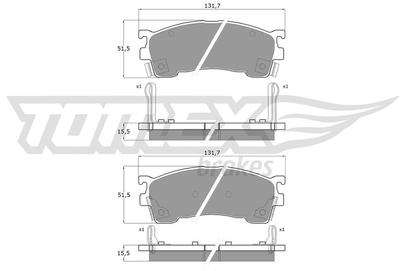 TOMEX Brakes TX 11-02 Brake Pad Set, disc brake