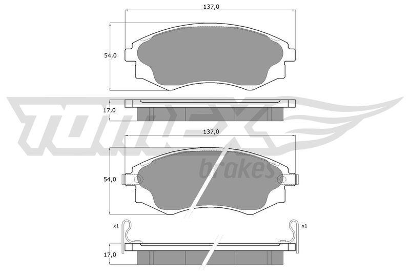 TOMEX Brakes TX 11-07 Brake Pad Set, disc brake