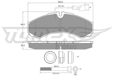 Brake Pad Set, disc brake TOMEX Brakes TX 11-112