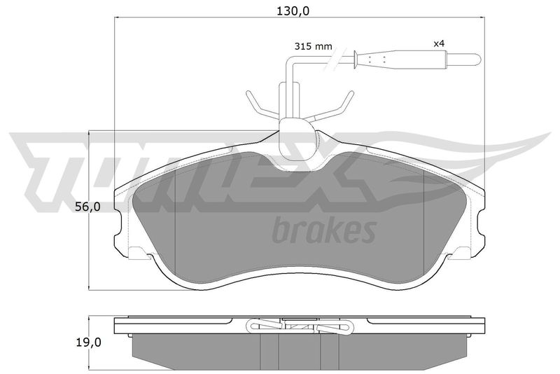 TOMEX Brakes TX 11-12 Brake Pad Set, disc brake