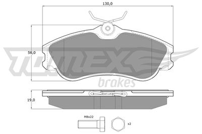 Brake Pad Set, disc brake TOMEX Brakes TX 11-121