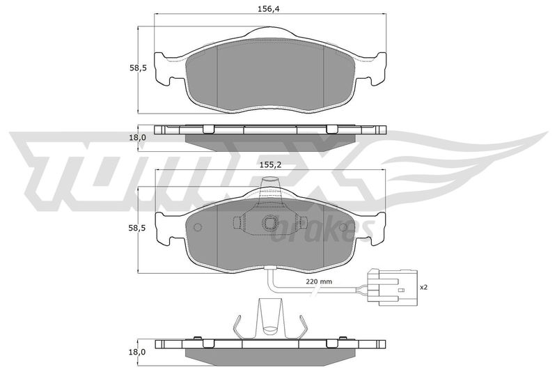 TOMEX Brakes TX 11-191 Brake Pad Set, disc brake