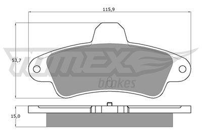 Brake Pad Set, disc brake TOMEX Brakes TX 11-20