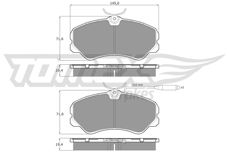 TOMEX Brakes TX 11-24 Brake Pad Set, disc brake
