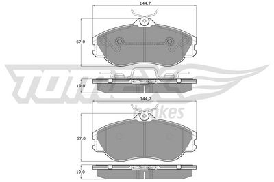 Brake Pad Set, disc brake TOMEX Brakes TX 11-27
