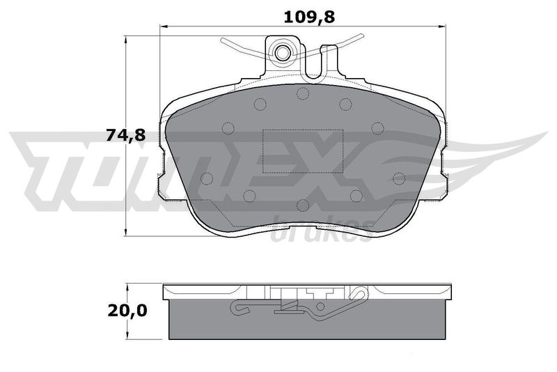 TOMEX Brakes TX 11-46 Brake Pad Set, disc brake