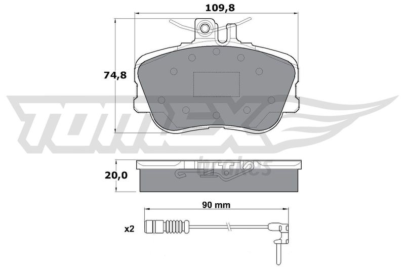 TOMEX Brakes TX 11-461 Brake Pad Set, disc brake