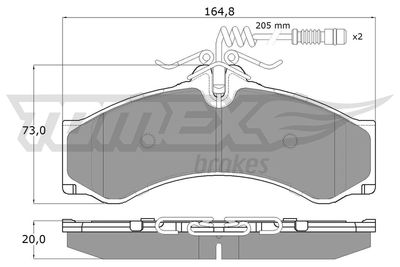Brake Pad Set, disc brake TOMEX Brakes TX 11-481