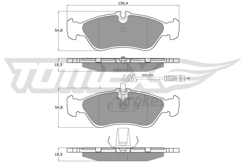 TOMEX Brakes TX 11-491 Brake Pad Set, disc brake