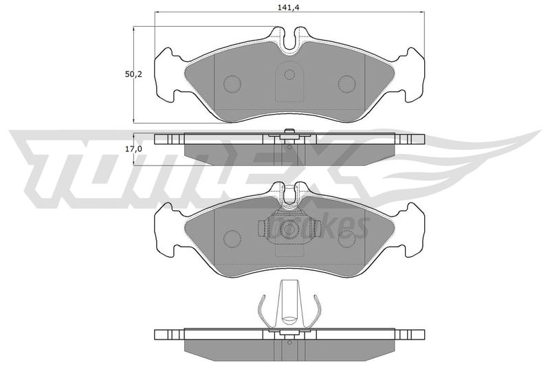 TOMEX Brakes TX 11-50 Brake Pad Set, disc brake