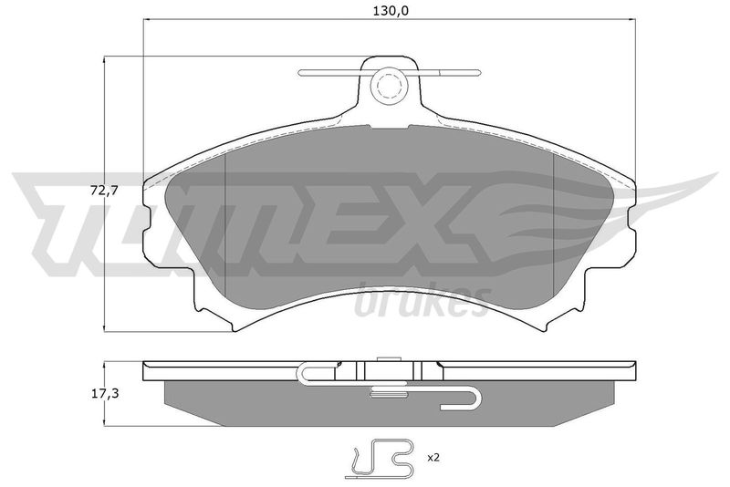 TOMEX Brakes TX 11-521 Brake Pad Set, disc brake