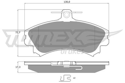Brake Pad Set, disc brake TOMEX Brakes TX 11-521
