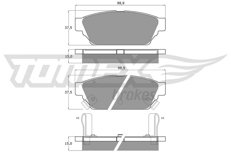 TOMEX Brakes TX 11-55 Brake Pad Set, disc brake
