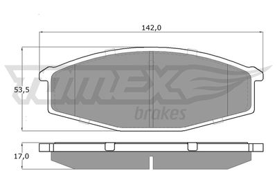 Brake Pad Set, disc brake TOMEX Brakes TX 11-56