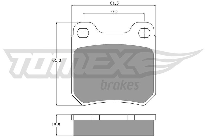 TOMEX Brakes TX 11-60 Brake Pad Set, disc brake