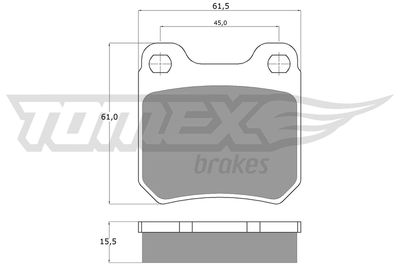 Brake Pad Set, disc brake TOMEX Brakes TX 11-60