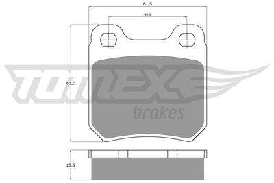 Brake Pad Set, disc brake TOMEX Brakes TX 11-61