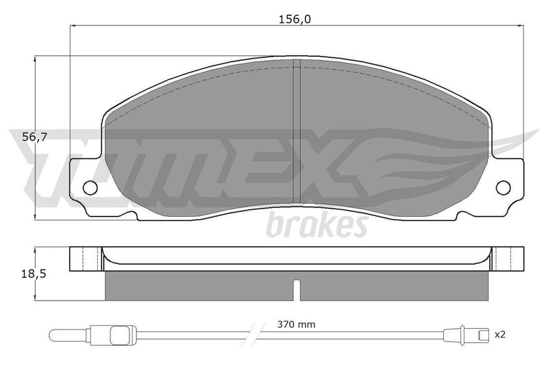 TOMEX Brakes TX 11-65 Brake Pad Set, disc brake