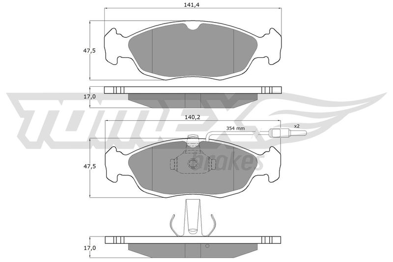 TOMEX Brakes TX 11-711 Brake Pad Set, disc brake