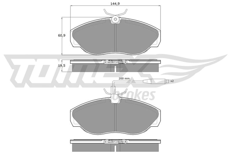 TOMEX Brakes TX 11-72 Brake Pad Set, disc brake