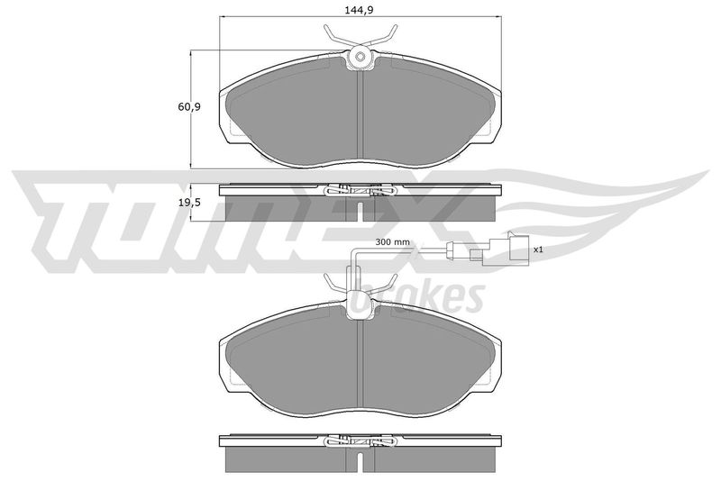TOMEX Brakes TX 11-721 Brake Pad Set, disc brake