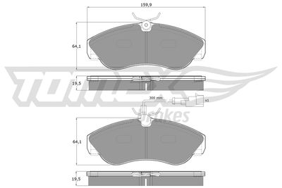 Brake Pad Set, disc brake TOMEX Brakes TX 11-731