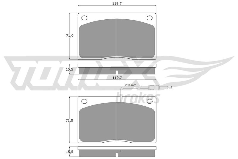 TOMEX Brakes TX 11-74 Brake Pad Set, disc brake