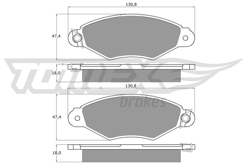TOMEX Brakes TX 11-75 Brake Pad Set, disc brake