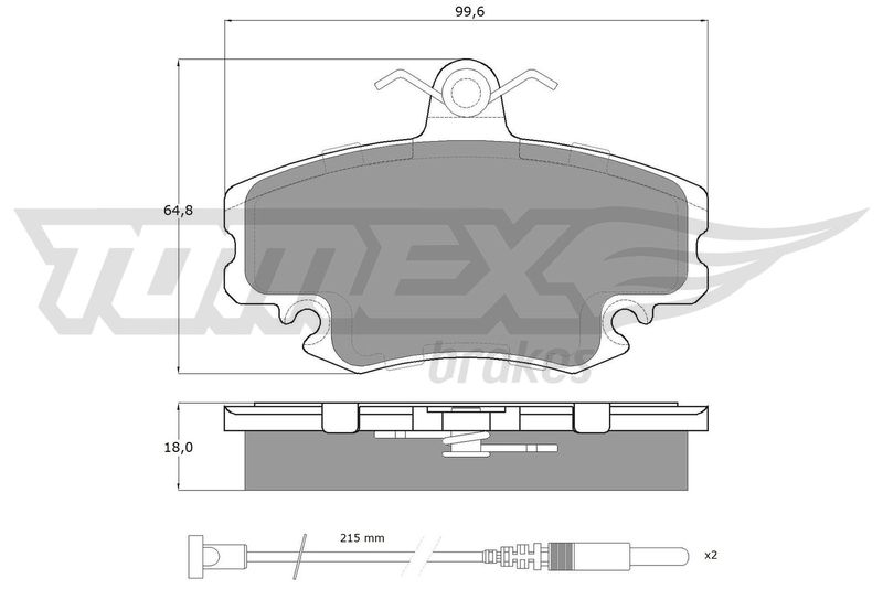 TOMEX Brakes TX 11-78 Brake Pad Set, disc brake