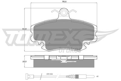 Brake Pad Set, disc brake TOMEX Brakes TX 11-78