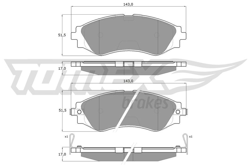 TOMEX Brakes TX 11-80 Brake Pad Set, disc brake