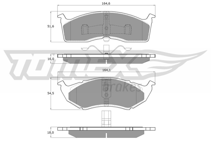 TOMEX Brakes TX 11-81 Brake Pad Set, disc brake