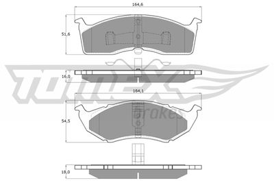 Brake Pad Set, disc brake TOMEX Brakes TX 11-81