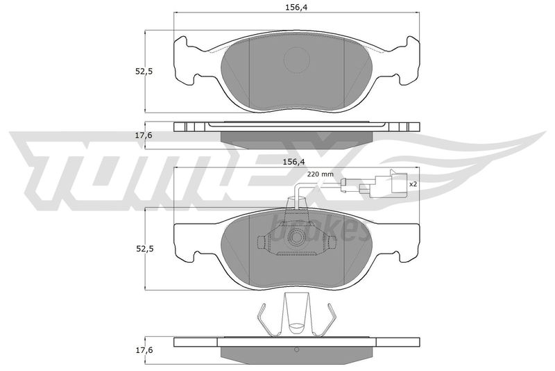 TOMEX Brakes TX 11-87 Brake Pad Set, disc brake