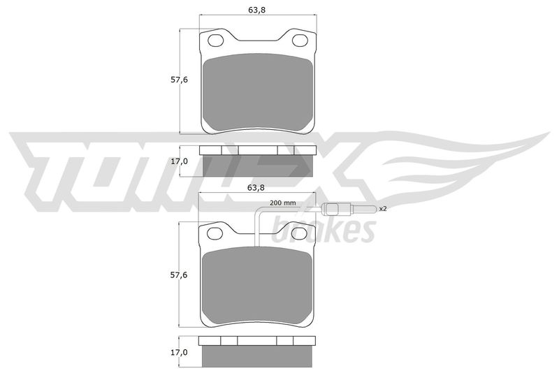 TOMEX Brakes TX 11-95 Brake Pad Set, disc brake