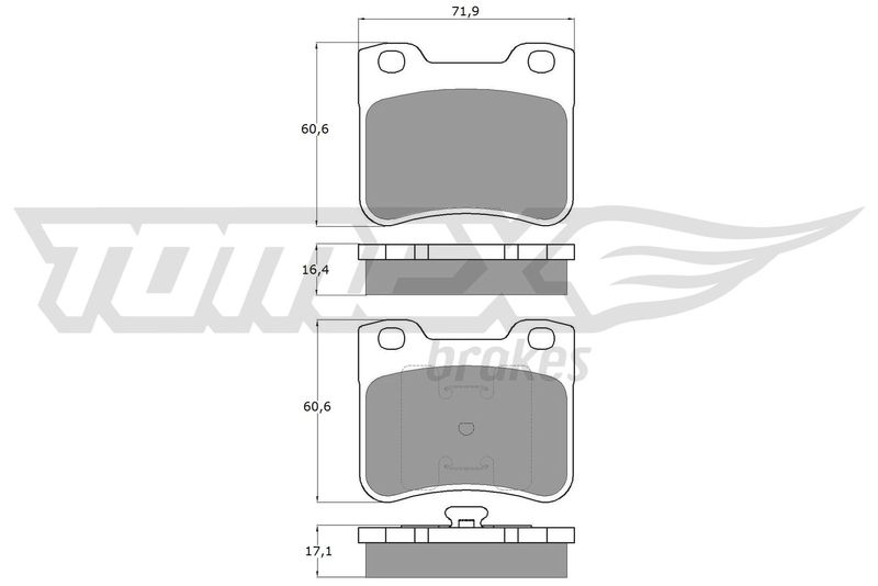 TOMEX Brakes TX 11-96 Brake Pad Set, disc brake