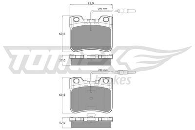 Brake Pad Set, disc brake TOMEX Brakes TX 11-98