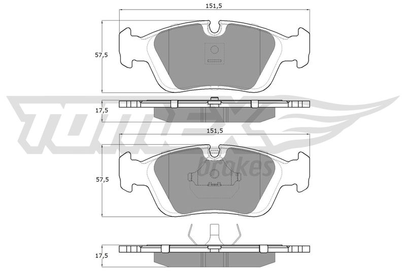 TOMEX Brakes TX 12-05 Brake Pad Set, disc brake