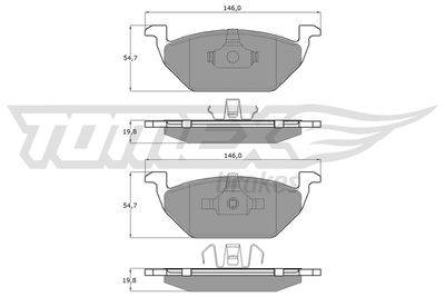 Brake Pad Set, disc brake TOMEX Brakes TX 12-10