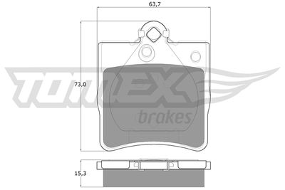 Brake Pad Set, disc brake TOMEX Brakes TX 12-29