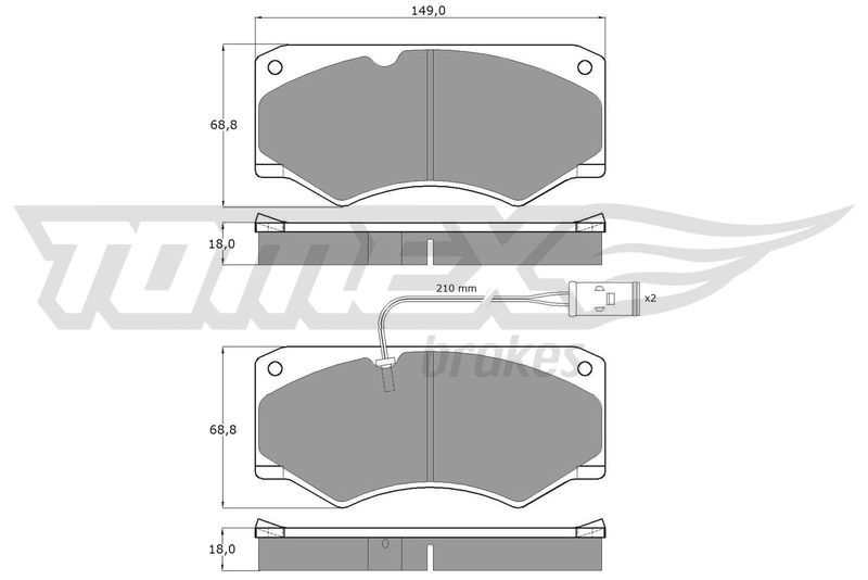 TOMEX Brakes TX 12-36 Brake Pad Set, disc brake