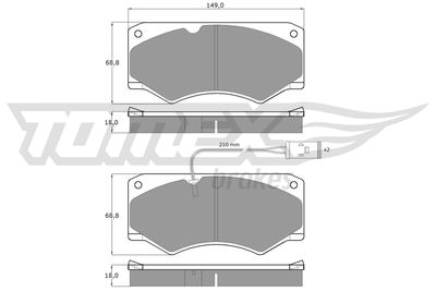 Brake Pad Set, disc brake TOMEX Brakes TX 12-36