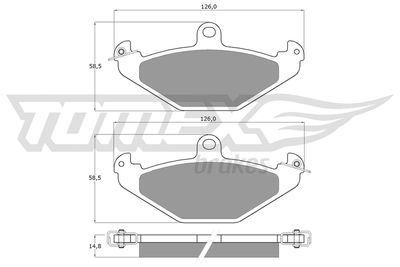 Brake Pad Set, disc brake TOMEX Brakes TX 12-37