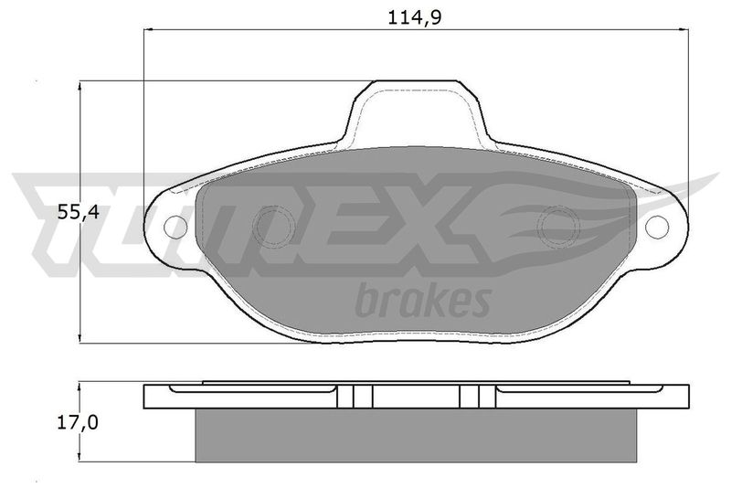 TOMEX Brakes TX 12-41 Brake Pad Set, disc brake