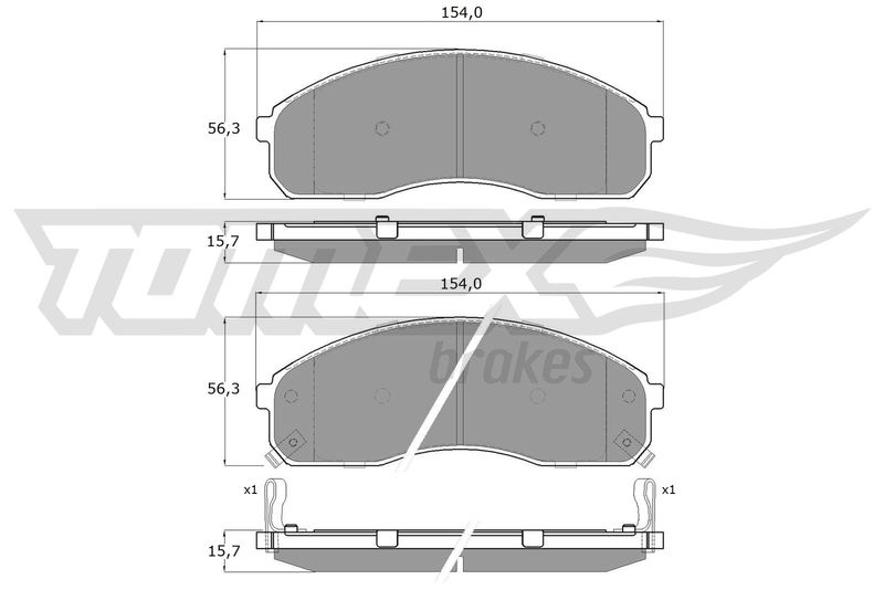 TOMEX Brakes TX 12-42 Brake Pad Set, disc brake