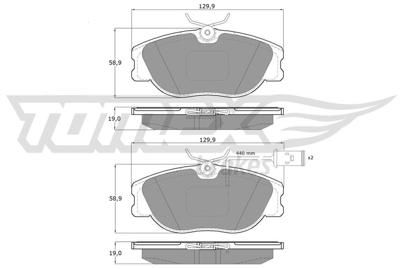 TOMEX Brakes TX 12-441 Brake Pad Set, disc brake