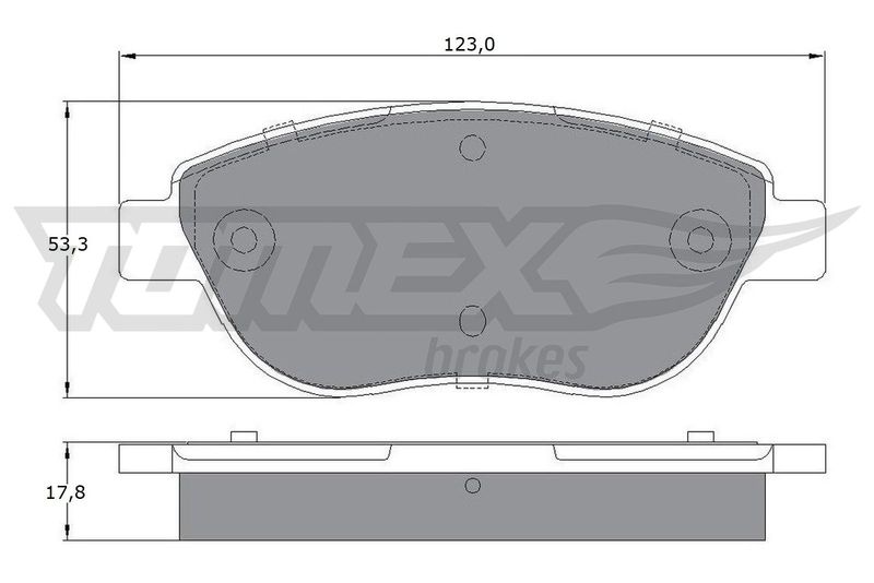 TOMEX Brakes TX 12-483 Brake Pad Set, disc brake