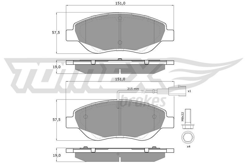 TOMEX Brakes TX 12-50 Brake Pad Set, disc brake